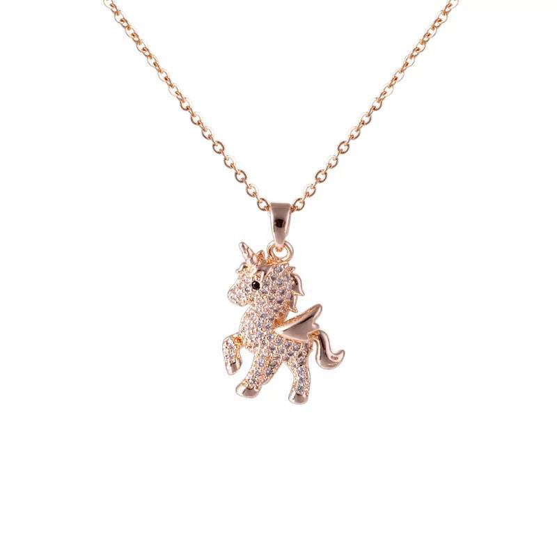 Kids Gold Unicorn Pendant Necklace