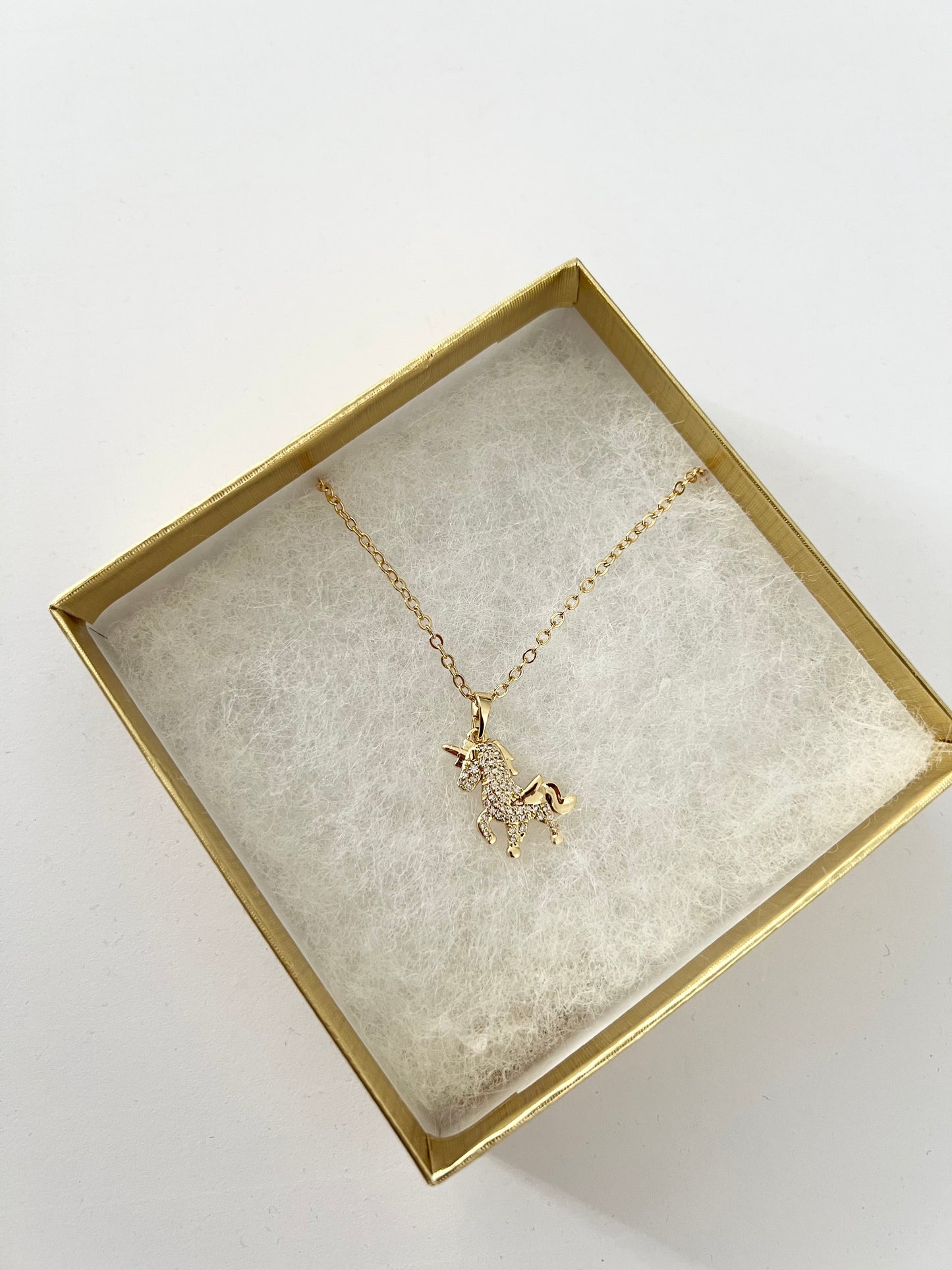 Kids Gold Unicorn Pendant Necklace