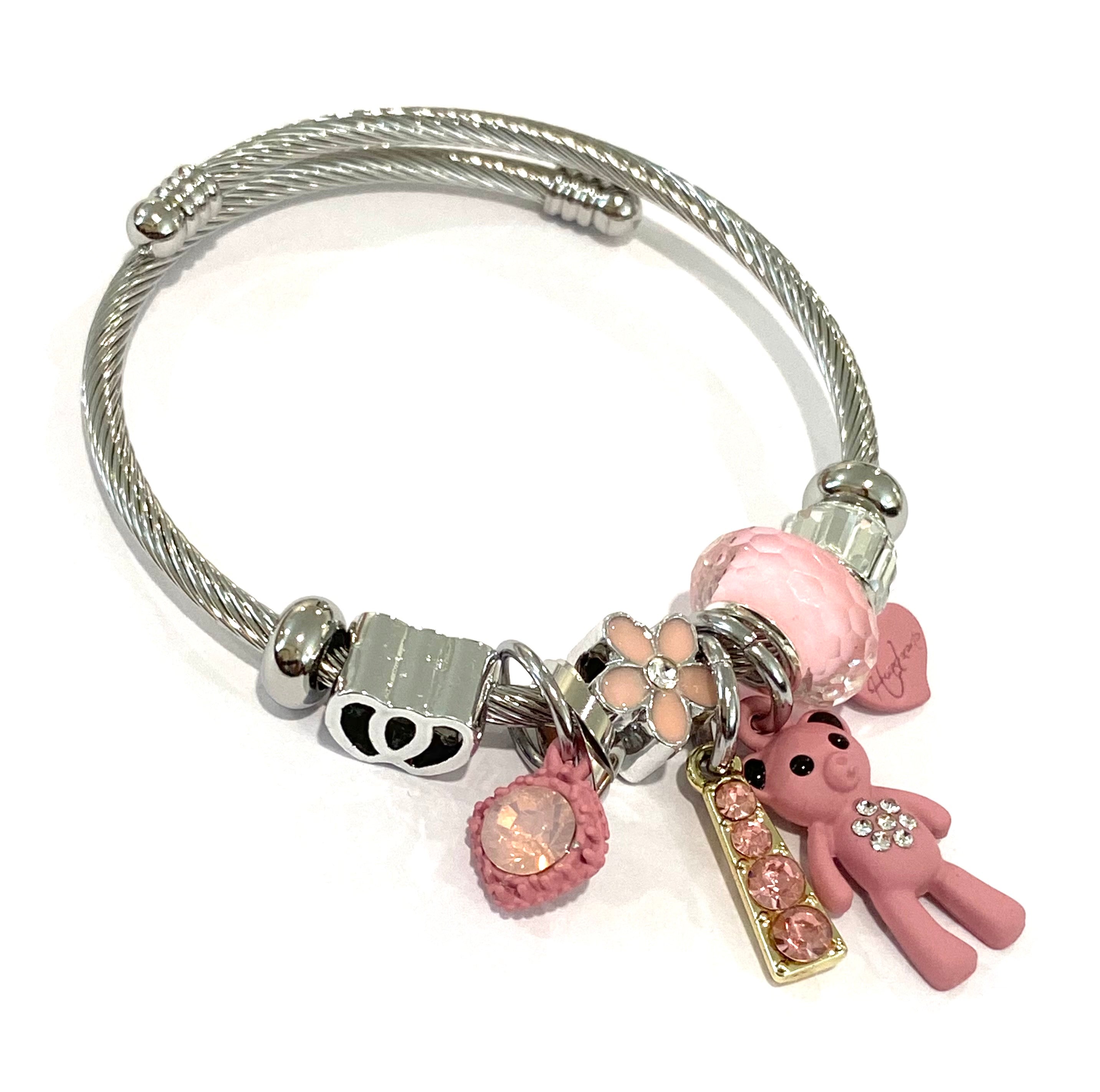 Charms for Pandora Bracelet, Pink Girly Skull CZ Charm, 925 Sterling Silver  - Etsy