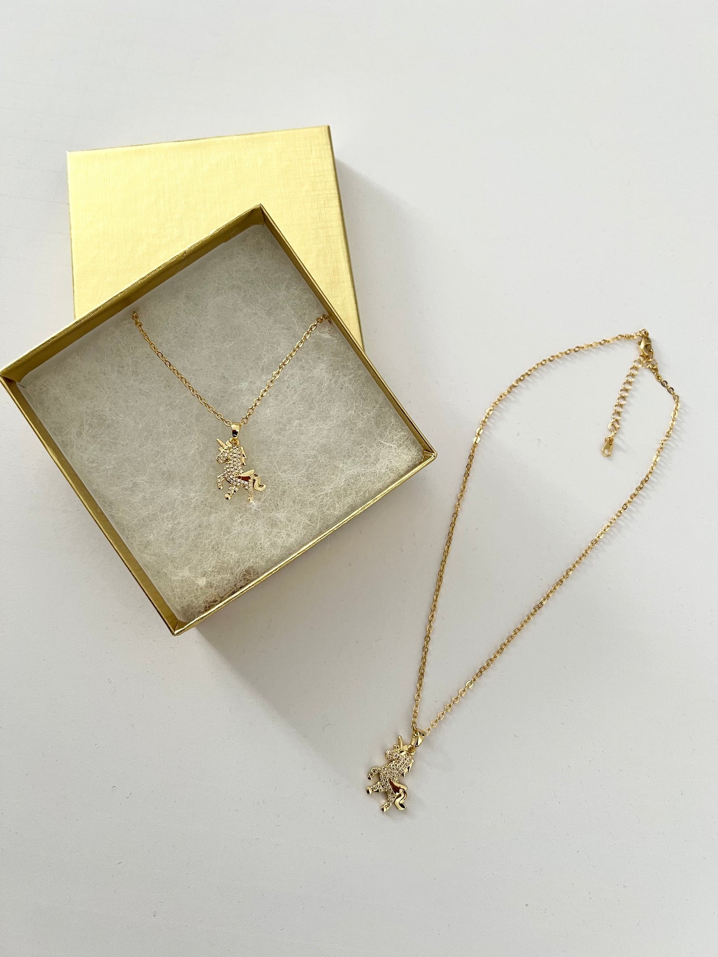 Kids Gold Unicorn Pendant Necklace