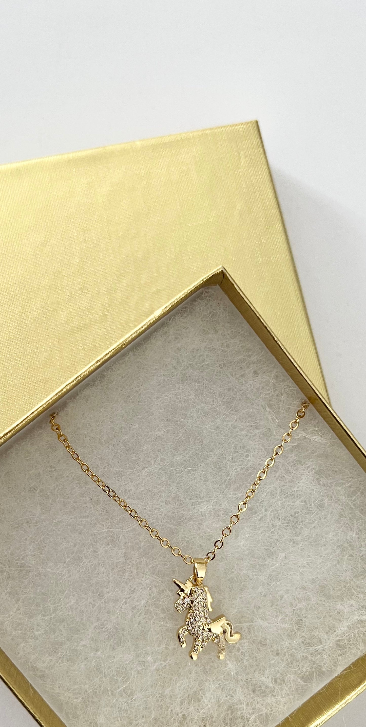 Kids Gold Unicorn Pendant Necklace